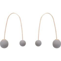 Toynton Grey Bead Front to Back Drop Earrings
