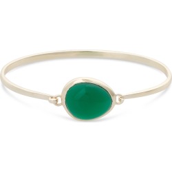 Sonya Green Aventurine & Gold Plated Bangle