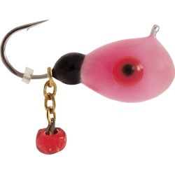Clam Dingle Drop Jig, Chartreuse/Orange Glow Spot, 1/16 oz, Size 12