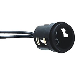 Perko Double Contact Bayonet Light Socket, Black