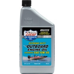 Lucas Oil Synthetic SAE 10W-40 Outboard Engine Oil, Quart