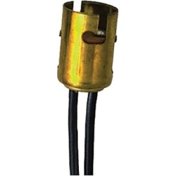 Perko Double Contact Bayonet Socket, Brass