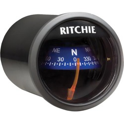 RitchieSport X-21 Dash-Mount Compass, black w/violet card