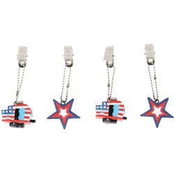Patriotic Tablecloth Weights, Set of 4
