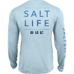 Salt Life Men's Water Icons SLX UVapor Pocket Long-Sleeve Tee