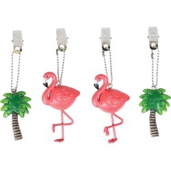 Flamingo Tablecloth Weights, Set of 4