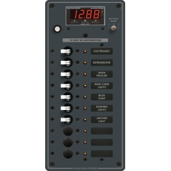 Blue Sea 12/24V DC Branch Circuit Breaker Panel: 10 Position, Digital Multimeter
