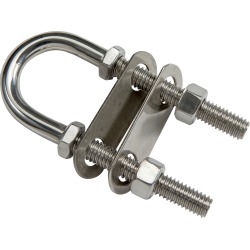 Whitecap Stainless Steel Bow Eye, 1" Eye, 3/8" Stock