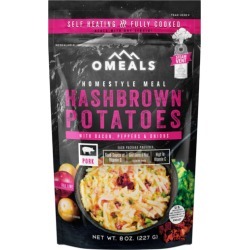OMEALS Hashbrown Potatoes with Bacon, Onions, and Peppers Self-Heating Meal