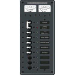 Blue Sea Systems Panel, 230V AC (European), AC Main + 8 Positions & Micro Meters