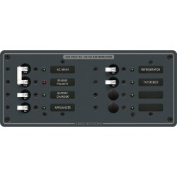 Blue Sea 230V AC Main + 6 Position Circuit Breaker Panel, Model 8512