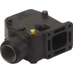 Riser Elbow 15°, 3" hose; Mercruiser V6 & V8 Manifolds With Center Risers
