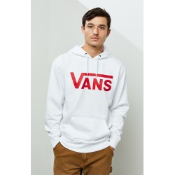 Vans Mens Classic Hoodie - White/Red size XL