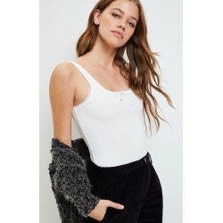 Me To We Womens Dainty Tank Top - White size Large