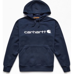 Carhartt Mens Force Delmont Signature Hoodie - Blue size XL