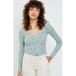 Me To We Womens Sapphire Long Sleeve Top - Multicolor size Large