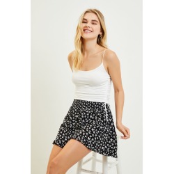 Me To We Womens Easy Cinched Cropped Cami Top - White size Large