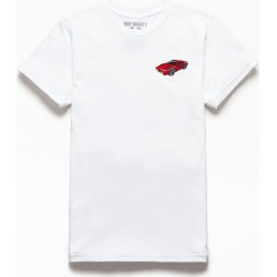 Riot Society Mens Car Embroidery T-Shirt - White size XL