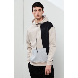 Zanerobe Mens Overlay Hoodie - Brown size XL