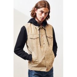 Hurley Mens Timber Trucker Jacket - Khaki size XL