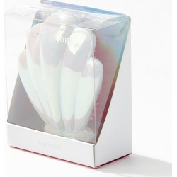 SKINNY DIP Womens Iridescent Shell Hair Brush - Pearl White