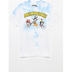 PacSun Mens Washed Animaniacs Tie-Dye T-Shirt - Blue/White size XL