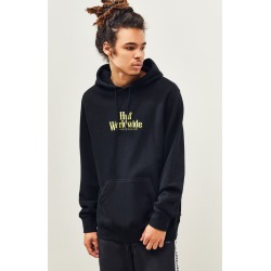 HUF Mens Burn Fast Hoodie - Black size Large