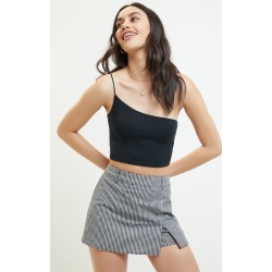 Me To We Womens Easy One Shoulder Cami Top - Black size Large