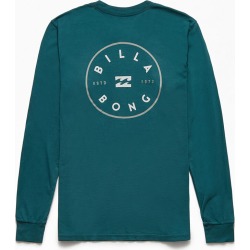 Billabong Mens Rotor Long Sleeve T-Shirt - Green size XL