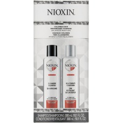 Nioxin System 4 Duo Cleanser Shampoo + Scalp Therapy Conditioner - Colored Hair, Progressed Thinning, Color Safe