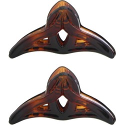 Caravan Mini French Fashion Hair Claws in Tortoise Shell Pair