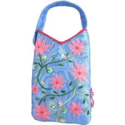 Jazzd Floral Print Silk Cell Phone Holder