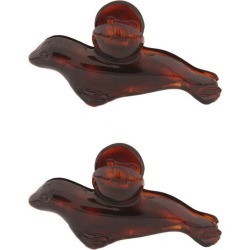 Caravan Mini Tortis Shell Seal Hair Claws Pair