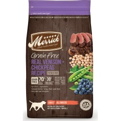 Merrick Grain Free Real Venison + Chickpeas Recipe Dog Food | 4 lb