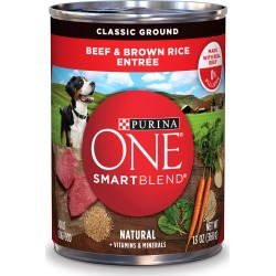 Purina One Smartblend Natural Classic Ground Beef & Brown Rice Entree Dog Food | 13 oz