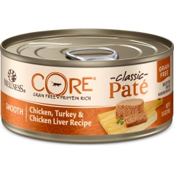 Wellness Core Pate Chicken, Turkey & Chicken Liver Recipe Cat Food | 5.5 oz - 24 Pack