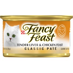 Fancy Feast Classic Pate Tender Liver & Chicken Feast Cat Food | 3 oz