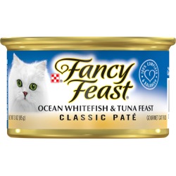 Fancy Feast Classic Pate Ocean Whitefish & Tuna Feast Cat Food | 3 oz