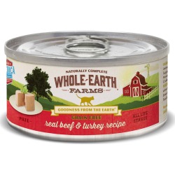 Whole Earth Farms Grain Free Real Beef & Turkey Recipe Cat Food | 2.75 oz