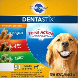 Pedigree Dentastix Large Original, Beef & Fresh Variety Pack Dog Treats | 2.76 lb