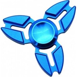 Metal Ox Horn Tri Spinner Anti-Stress Fidget Toy - Blue