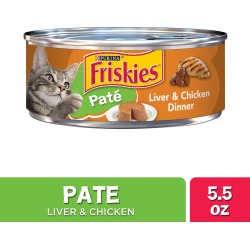 Purina Friskies Pate Wet Cat Food - Liver & Chicken Dinner, 5.5 oz