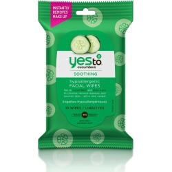 Yes To Cucumbers Hypoallergenic Facial Wipes, Travel Size - 10 ct