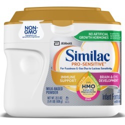 Similac Pro-Sensitive Non-GMO with 2'-FL HMO Infant Formula with Iron Powder, 22.5 oz - 1 ct.