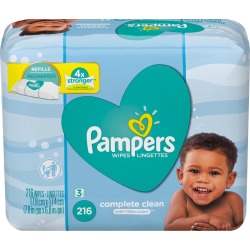 Pampers Baby Wipes Complete Clean Scented 3X Refill (Tub Not Included) - 216 ct