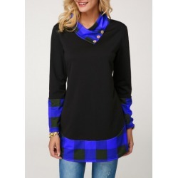 Plaid Print Long Sleeve T Shirt