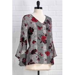 flower time to shine top - Clear