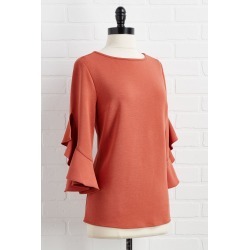 dont be dramatic sleeve top - Brown