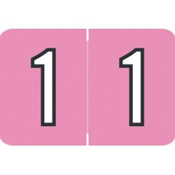 Barkley NCPM Compatible Numeric "1" Labels, Laminated Stock, 1" X 1-1/2" Individual Numbers - Roll of 500