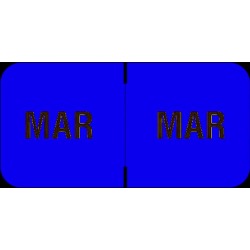 Barkley FMBLM Compatible "Mar" Month Labels, Laminated Stock,1-1/2" x 3/4", Individual Months - Roll of 250